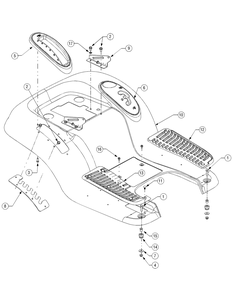 Fender Diagram and Parts List for LT1040 13AX10CG709-13AX10CG710-13BX10CG710 Cub Cadet Lawn Tractor